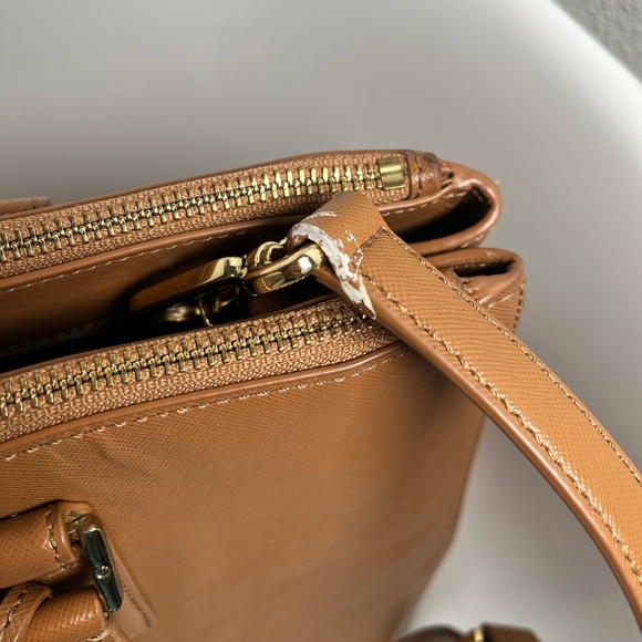 Tory Burch brown Robinson double zip tote bag - Picture 14 of 15